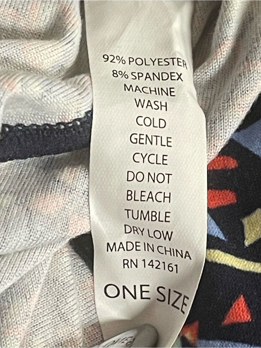 LuLaRoe New OS One Size Blue Geometric Leggings NWT - Picture 5 of 5